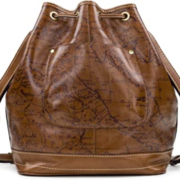 NWOT Patricia Nash Wilmslow Drawstring Bag Signature Map - Picture 3 of 14